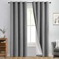 Dove Grey 100% Blackout Curtains 84 Inches Long 50" Wide 2 Panel (50"W x 84"L (Pack of 2) / Dove Grey With White Backing)
