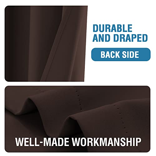 Doorway Curtain Blackout Closet Door Curtain Room Divider Window Treatment Curtain for Bedroom Thermal Insulated Privacy Drape Soundproof Grommet (42"W x 80"L (Pack of 1) / Chocolate Brown)