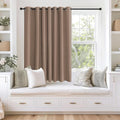 Blackout Curtains 63 inches Long for Living Room Bedroom (Cappuccino / 100"W x 63"L (Pack of 1))