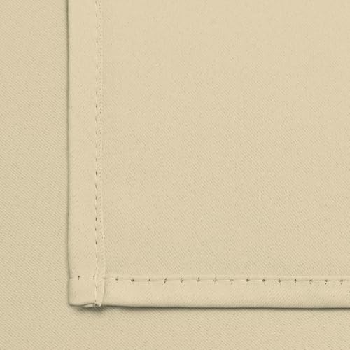 Beige Room Darkening Window Curtains 52x36 Inch for Kitchen (Beige / 52"W x 36"L (Pack of 2))