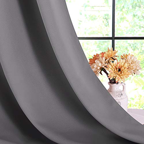 Grey Blackout Curtain Panels for Bedroom (Grey / 70"W x 54"L (Pack of 2))