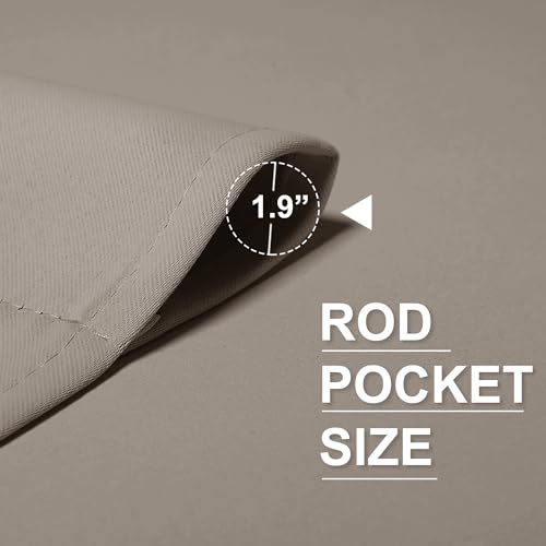 Cafe Blackout Curtains 24 inch Length for RV Camper Kitchen Window (Sand / 42"W x 24"L (Pack of 2))