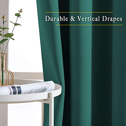 Blackout Hunter Green Curtains 84 inches Long (Hunter Green / 46"W x 84"L (Pack of 2))