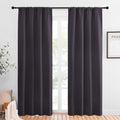 Blackout Curtains for Living Curtains (Greyish Purple / 34"W x 84"L (Pack of 2))