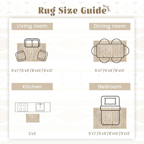 Living Room Rugs 8x10 (Light Brown / 8' x 10' (Rectangular))