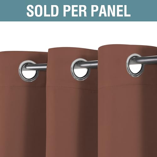 Blackout Curtain for Bedroom Thermal Insulated Window Treatment Curtain Extra Long 63 inch Length Energy Saving Solid Grommet Top Blackout Drape (52"W x 63"L (Pack of 1) / Washed Spice)