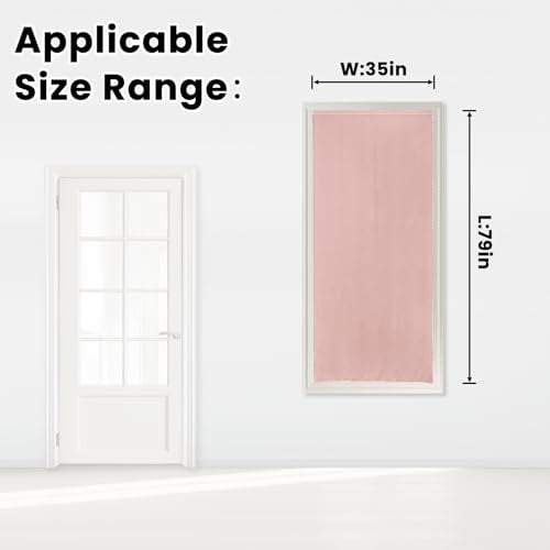 Self Adhesive Blackout Curtains (35"W x 79"L (Pack of 1) / Pink)