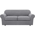 3 Piece Stretch Sofa Covers for 2 Cushion Sofa Couch Covers for Living Room Furniture Cover (Medium-XL / Dove)