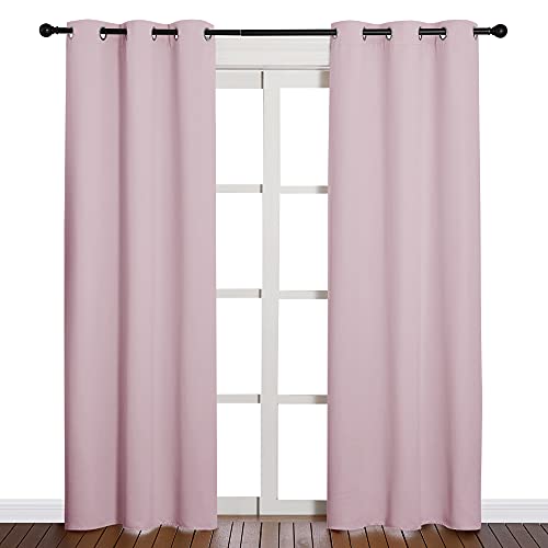 Baby Pink Blackout Curtains for Nursery 42" w x 84" L 2 Panels (Baby Pink / 42"W x 84"L (Pack of 2))