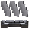 12 Pcs Outdoor Cushion Covers (Grey / 12PCS)