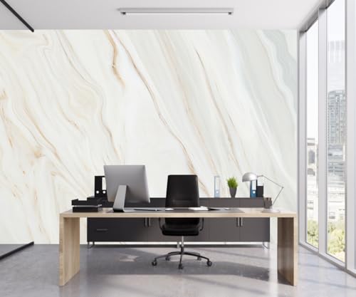 Brown and White Marble Wallpaper Mural Peel and Stick 137"x100" (ZZ-018 / 137" x 100")