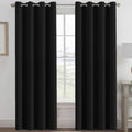 Blackout Curtains for Bedroom Black Out Curtains 102 inch Thermal Insulated Long Blackout Curtains for Living Room (52"W x 102"L (Pack of 1) / Jet Black)