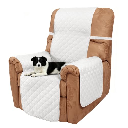 Reversible Recliner Chair Covers (White/White / 28'' Recliner)