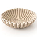 Large Decorative Bowl for Home Decor (Beige Resin)