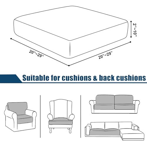 Water Resistant Couch Cushion Covers Stretch Sofa Seat Slipcover for Pets (Small / Dark Teal)