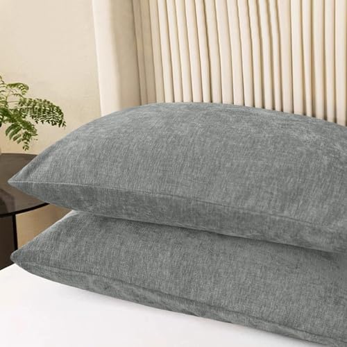 Decorative Throw Pillow Covers 26 X 20 Inches Medium Grey (26" x 20" (Pack of 2) / Medium Grey)