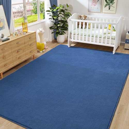 Modern Area Rugs for Bedroom Living Room (4' x 6' (Rectangular) / Blue)