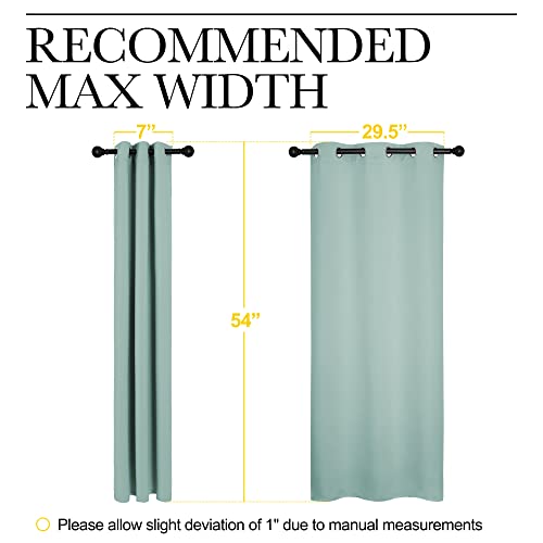 Aqua Blackout Curtains for Loft 34" Wide x 54" Long 2 Panels (Aqua / 34"W x 54"L (Pack of 2))