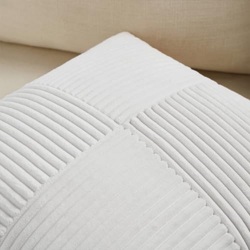 2 Packs White Samll Decorative Throw Pillow Covers 12x12 Inch with for Couch Bed Sofa (White / 12" x 12" (Pack of 2))