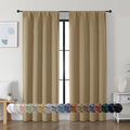 Ava Taupe Blackout Curtains for Bedroom (Taupe / 40"W x 72"L (Pack of 2))