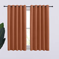 Thermal Insulated Burnt Orange Curtains Blackout Draperies (Burnt Orange / 70"W x 54"L (Pack of 2))