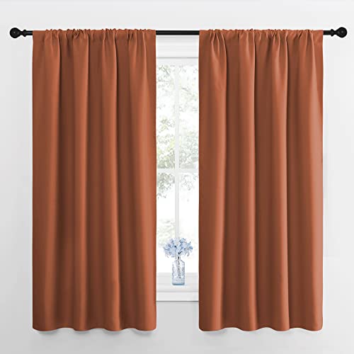 RV Blackout Curtains for Camper Windows (Burnt Orange / 34"W x 36"L (Pack of 2))