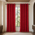 Living Room Curtains 84 Inches Long (Red/Wave Dots / 52"W x 84"L (Pack of 2))