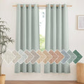 Thick Linen Sage Green Curtains 72 inches Long (Sage Green / 55"W x 72"L (Pack of 2))