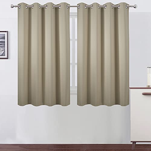 Beige Thermal Blackout Curtains (Beige / 52"W x 54"L (Pack of 2))