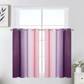 Pink and Purple Ombre Blackout Curtains for Girls Bedroom 36 Inches Long (Pink and Purple / 52"W x 36"L (Pack of 2))