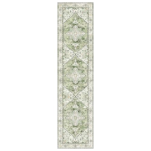 Washable Runner Rug (2' x 8' / Sage Green)