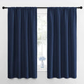 Navy Blackout Curtains for Bedroom 42" Wide x 63" Long 2 Panels (Navy / 42"W x 63"L (Pack of 2))