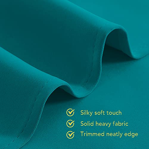 Room Darkening Curtains 60 inch Length 2 Panels (Peacock Teal / 42"W x 60"L (Pack of 2))