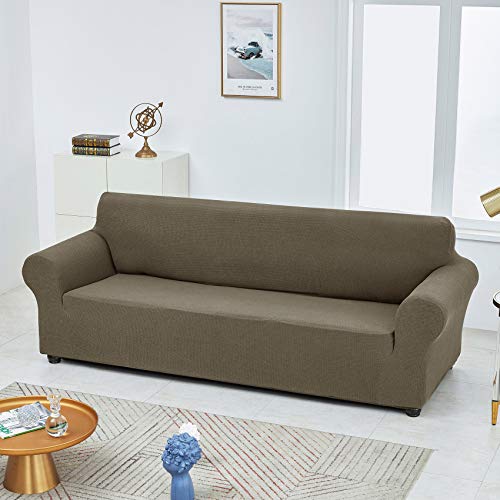 Stretch Couch Cover Slipcovers (Fossil / Large（78"-94"）)