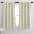 Extra Wide Curtains for Bedroom Living Dining Room 63 inches Long (Beige / 62"W x 63"L (Pack of 2))