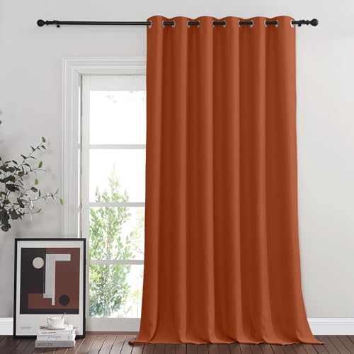 Blackout Sliding Glass Door Curtains (Burnt Orange / 80"W x 118"L (Pack of 1))