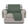 Reversible Couch Cover (Greyish Green/Beige / Small Chair)