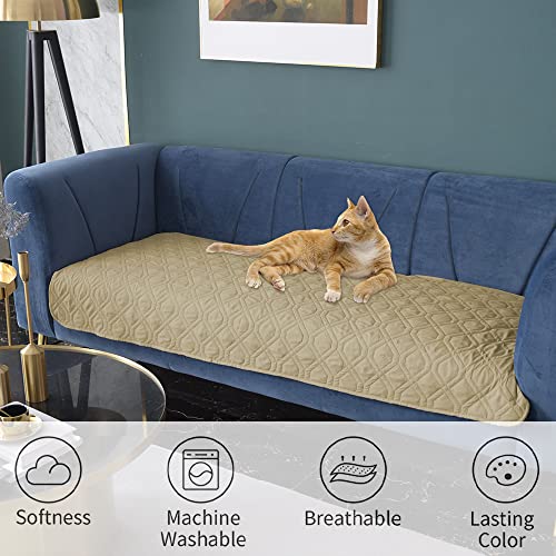 Waterproof Dog Bed Cover Pet Blanket for Furniture Bed Couch Sofa Reversible (30x90 Inch (Pack of 1) / Beige+lightgrey)