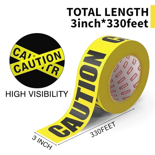 1 Roll Premium Yellow Caution Tape (Yellow / 3 Inch X 330 Feet)