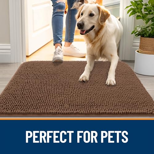 Dog Door Mat for Muddy Paws 59x20 (Mocha / 59" X 20")