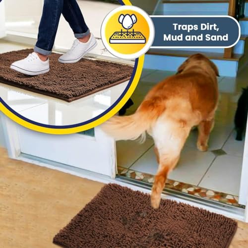 Super Water Absorbent Door Mat Indoor (Chocolate Brown / 36" x 60")