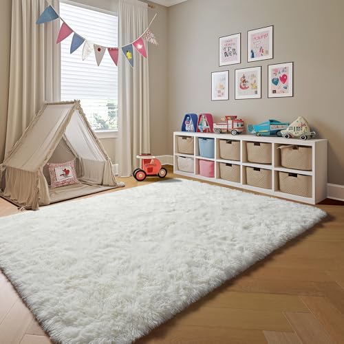 Cream White Area Rugs for Bedroom Living Room (Cream White / 4' x 6' (Rectangular))