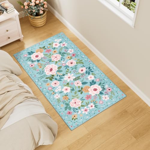 2x4 Entryway Rug (Teal / 2' x 4' (Rectangular))