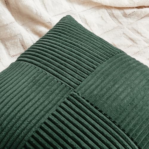 Set of 2 Dark Green Decorative Throw Pillow Covers 26x26 Inch for Bedroom Couch Bed (Dark Green / 26" x 26" (Pack of 2))