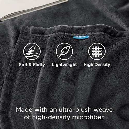 GentleSoft Fleece Blanket Twin XL (Charcoal / Twin XL (66" X 90"))