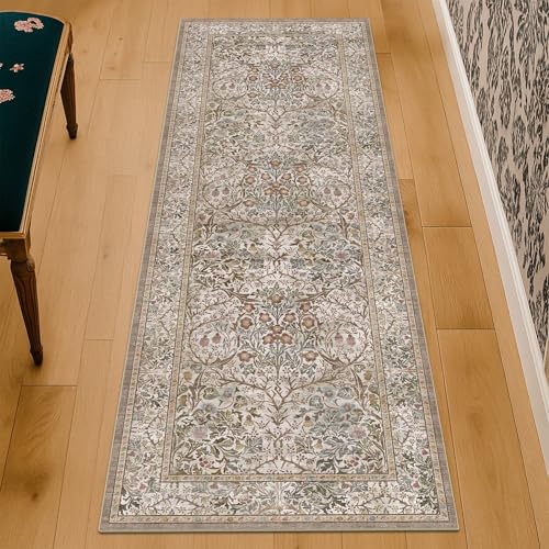 Non Slip 2x7 Moss Green Hallway Runner (Moss / 2' x 7' (Runner))