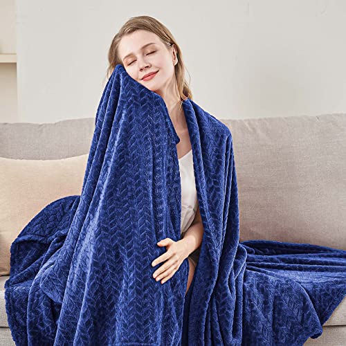 Navy Fleece Twin Blanket (Royal Blue / Twin/Twin XL-60x90 IN)