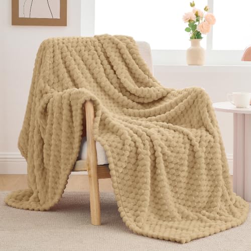 Camel Throw Blanket for Couch (Camel / Throw(50"x60"))
