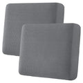 Super Stretch Individual Seat Sofa Covers Couch Cushion Covers Slipcover Sets Thick Jacquard Textured Twill Fabric (Grey / 2 Cushion Sofa)
