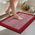 Bathroom Rugs 30x20 Non Slip Washable (Red / 1'8" x 2'6" (Rectangular))
